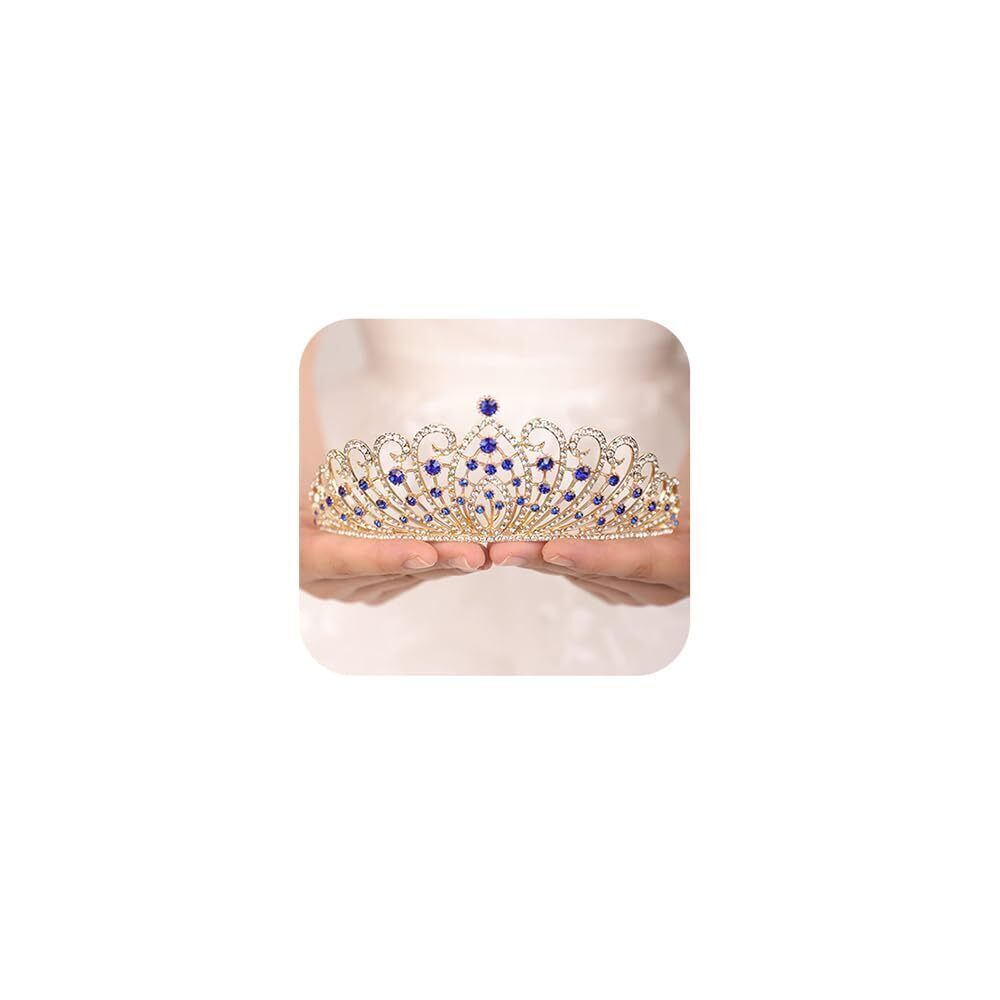 9839 Tiara Crystal Crown Queen Crown Rhinestones Princess Tiara Rhinestone